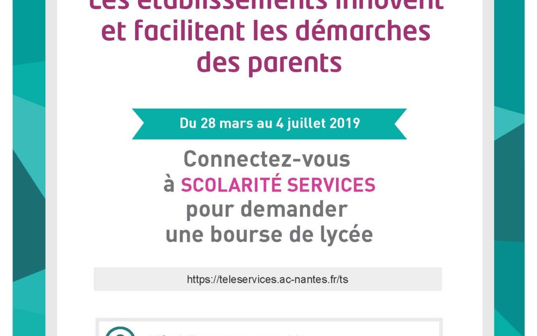 Campagne de Bourse des Lycée – Rentrée 2019